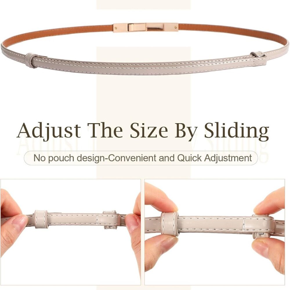 Elegant 6-Piece Women's Leather Belts Set - Adjustable & Stylish Accessories - Picture 6 of 7